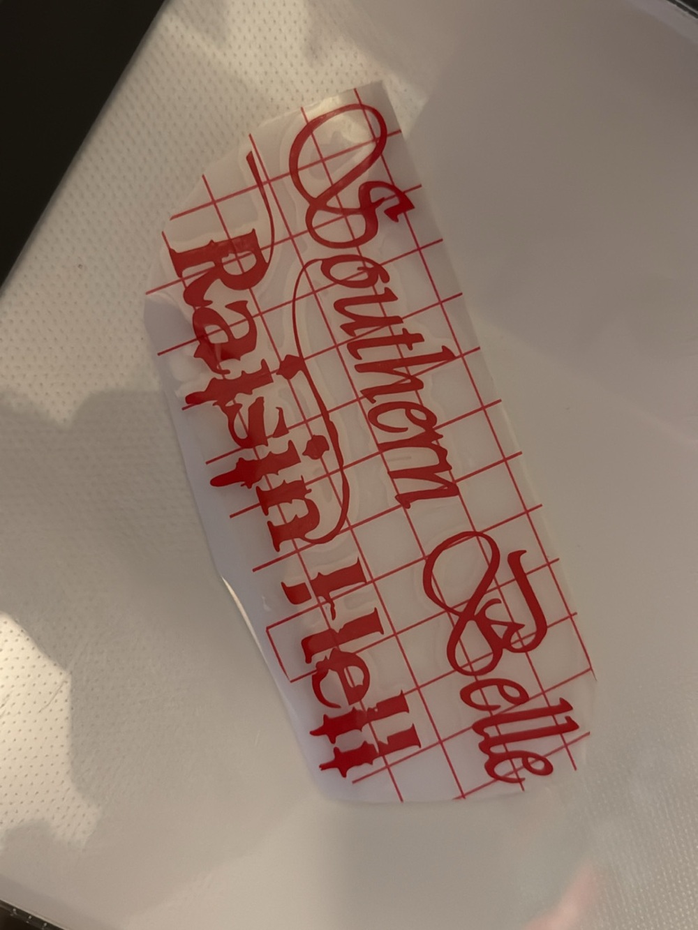 Southern Belle Red Vinyl Decal - Home Party Supplies